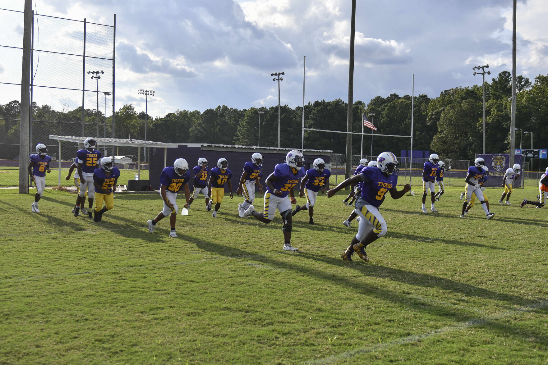 Wilson High School football practice
